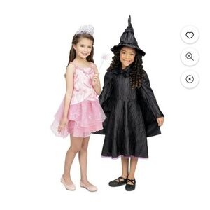 Wicked Elphaba Costume Girls Black Purple‎ Witch Dress Up Movie Inspired